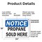 Signmission Propane Sold Here OSHA Notice Sign, Plastic, 24in W x 18in L, 2PK OS-2PACK-NS-P-1824-L-17894 - alternate 3
